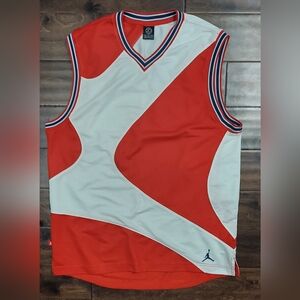 Vintage 2005 Air Jordan Brand 20th Anniversary Basketball Jersey Mens XL Red